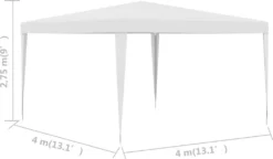 VidaXL Partyzelt 4 X 4 M Weiß -Deutschland Garten Zier Verkaufs-Shop eee965baed8175ccb15ecdb5ef7f4216