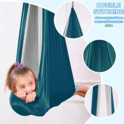 Kinderschaukel Hängematte, Indoor Therapieschaukel, Kuschelhängematte Für Kinder Mit ADHS, Asperger, Sensorische Integrationstherapie Double Layer Pod Schaukelstuhl -Deutschland Garten Zier Verkaufs-Shop f0106b5cf5f863d6fa58f882e4dd81ce