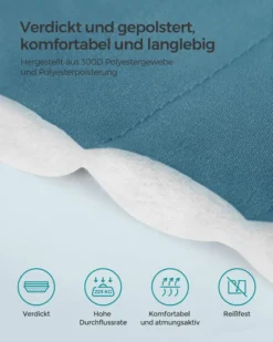 Songmics Hängematte Für 2 Personen, Gepolstert, Outdoor Hängematte Mit Trennbaren Bambusstangen, Camping-Hängematte Mit Kissen, 200 X 140 Cm, Max. 225 Kg Belastbar, Blau-beige -Deutschland Garten Zier Verkaufs-Shop f05b2839702d73eab99f642a799f3939