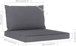 VidaXL Palettensofa-Auflagen 2 Stk. Anthrazit Stoff -Deutschland Garten Zier Verkaufs-Shop f0b35bd71930a9d7334a5919bf2ec679