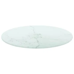VidaXL Tischplatte Weiß Ø40x0,8 Cm Hartglas In Marmoroptik -Deutschland Garten Zier Verkaufs-Shop f0cf0ece4fcc268423311fc734679931