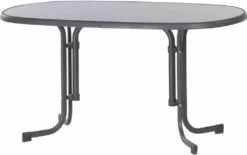 SIEGER Gartentisch / Klapptisch 140x90cm Stahl Grau / Mecalit Anthrazi -Deutschland Garten Zier Verkaufs-Shop f1044462e36d884f8286dd11f7c87b14