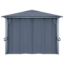 VidaXL Pavillon Mit Vorhängen & LED-Lichterkette 400x300 Cm Anthrazit Alu -Deutschland Garten Zier Verkaufs-Shop f11213f90a3e1bc1c39a0708ca08df88