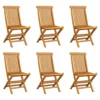 VidaXL Klappbare Gartenstühle 6 Stk. Massivholz Teak