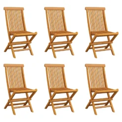VidaXL Klappbare Gartenstühle 6 Stk. Massivholz Teak