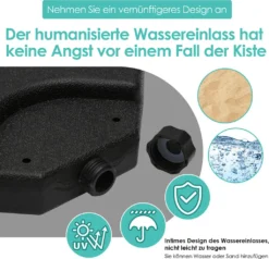 EINFEBEN Sonnenschirmständer Sonnenschirm Schirmständer Gartenschirm Befüllbar 100kg -Deutschland Garten Zier Verkaufs-Shop f17a1a5e021d34f7cf16d3c5c2894ed1
