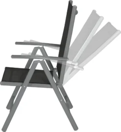 Tectake 2 Aluminium Gartenstühle Klappbar - Schwarz/anthrazit -Deutschland Garten Zier Verkaufs-Shop f1b7b6877b8b60095601b7e9f8589384