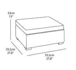 Allibert Salta 5 Tlg Loungeset 4x Hocker 1x Tisch Braun Inkl. Sunbrella Kissen - Rattanoptik, Wetterfest, Garten, Outdoor -Deutschland Garten Zier Verkaufs-Shop f1d4b11e3f4acb6157e88f54adb9136d