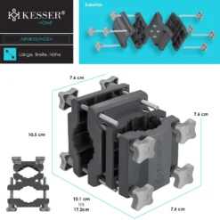 KESSER® Premium Sonnenschirmhalter Universal Balkongeländer - Schirmständer Für Eckige Und Runde Schirme | Balkon Terrasse Sonnenschirm Halterung Hohe Flexibilität | Starke Klemmkraft, Farbe:Anthrazit / Grau -Deutschland Garten Zier Verkaufs-Shop f2255e44ac8071ade35d42240daa2d6b