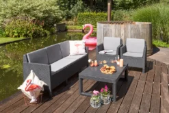 Allibert Gartentisch Lyon, Graphitgrau -Deutschland Garten Zier Verkaufs-Shop f24a1012dd74e45baae91bfe20ed5b57