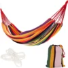 MODERN HOME Hängematte Doppelhängematte Für 1-2 Personen Outdoor Baumwolle Tragbar Garten Camping Hängematte Belastbarkeit 150kg Rainbow Geeignet Für Reise XXL GW-906