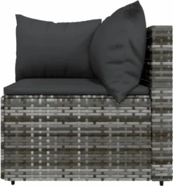 VidaXL 4-tlg. Garten-Lounge-Set Mit Kissen Grau Poly Rattan -Deutschland Garten Zier Verkaufs-Shop f4130a114d8d3f59d9c0ab77d2c90354