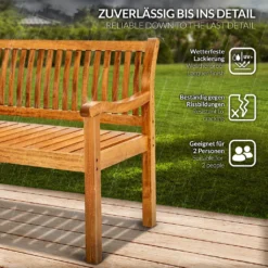 Tillvex® Gartenbank Holz Parkbank Massiv Sitzbank Garten Gartenmöbel 2-Sitzer -Deutschland Garten Zier Verkaufs-Shop f424aeda2b7b2b2789f3f01337842b57