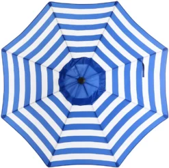 SONGMICS Sonnenschirm, Ø 290 Cm, Sonnenschutz, 8 Schirmrippen, UV-Schutz Bis UPF 50+, Knickbar, Mit Kurbel, Ohne Ständer, Outdoor, Garten, Balkon, Terrasse, Blau-weiß Gestreift GPU010Q01 -Deutschland Garten Zier Verkaufs-Shop f44decf51567615c7d9eca058e7def0e