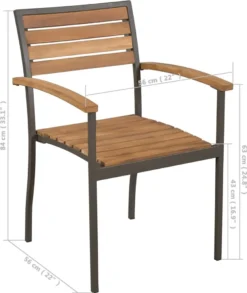 VidaXL Stapelbare Gartenstühle 2 Stk. Akazie Massivholz Und Stahl -Deutschland Garten Zier Verkaufs-Shop f4b402df35e92cf1dc3f1a80a412b3e6