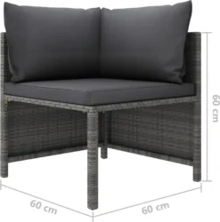 VidaXL 2-Sitzer-Gartensofa Mit Polstern Grau Poly Rattan -Deutschland Garten Zier Verkaufs-Shop f5aa9c3dcd5dee0f7da126a131d0b475