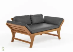 Perfecthomeshop Massives Gartenbankset Aus Holz 2 Stück - Leicht Verstellbare Gartenlounge Mit Kissen Und Polsterung - Ideal Als Gartensofa Oder Gartenliege Für Die Terasse Oder Balkon -Deutschland Garten Zier Verkaufs-Shop f5d6fe4bef840a81369a22af81c423ed