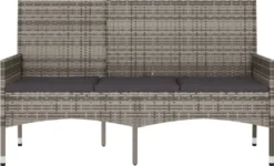 VidaXL Gartenbank 3-Sitzer Mit Kissen Grau Poly Rattan -Deutschland Garten Zier Verkaufs-Shop f62d9cd2ec4070766dc8f3134b6c02c4