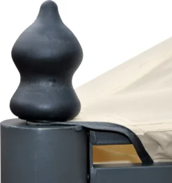 Pergola Calpe, Garten Pavillon, Stabiles 7cm-Gestell Mit Seitenwand + Moskitonetz Creme 4x4m -Deutschland Garten Zier Verkaufs-Shop f6345542b6b21837b5cf265d87f99762