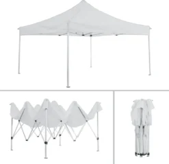 Tectake Faltbarer Garten Pavillon 3x3m Mit 4 Seitenteilen - Weiß -Deutschland Garten Zier Verkaufs-Shop f7fa03b351bb70068d50584c962b6ba3