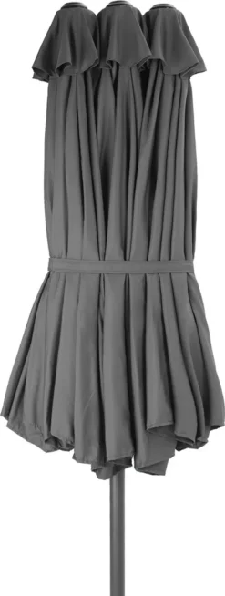 Tectake Sonnenschirm Silia 460x270cm Mit 3 Winddächern - Grau -Deutschland Garten Zier Verkaufs-Shop f7fa45247e0ba551be28151e6f189b36