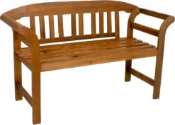 Gartenbank SAN JOSE Mit Rose, 2-Sitzer, Eukalyptus