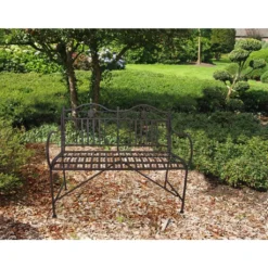 Garden Pleasure Bank Mangan B106xH91xT57 Stahl - Antike Optik Die Zum Verweilen Einlädt -Deutschland Garten Zier Verkaufs-Shop f924fb80d28e225683c0c63962be99ad