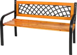 Linder Exclusiv Gartenbank 2-Sitzer Parkbank Bis 140 Kg Mit Rückenlehnen Gartenmöbel Holzbank MC4354 118x52x74 Cm -Deutschland Garten Zier Verkaufs-Shop f953803ccc88a36b23569d27a6a73d7e