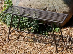 2-Sitzer Metall Gartenbank Ohne Rückenlehne Rost-Optik Metallbank Eisenbank Parkbank Möbel NEU -Deutschland Garten Zier Verkaufs-Shop f9776f8f7c36bc6213a91d427eaa6697