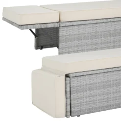 Tectake Rattan Lounge Korfu - Hellgrau -Deutschland Garten Zier Verkaufs-Shop f97f8d108c3609de03ca3945c0f365ae