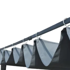 VidaXL Pavillon Mit Dach Poly Rattan 300x300x200 Cm Grau Und Anthrazit -Deutschland Garten Zier Verkaufs-Shop f99afb771301e6c210b9db3693bdbe82