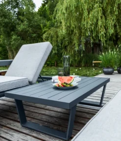 Dehner Gartenlounge Bellevue Inkl. Polster, 3-teilig, Aluminium/Polyester/Polyurethan, Dunkelgrau/hellgrau -Deutschland Garten Zier Verkaufs-Shop f9d0f3f5cd7f9805a9720dab03d90102