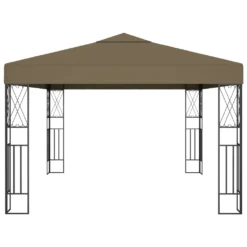 VidaXL Pavillon 3x4 M Taupe Stoff -Deutschland Garten Zier Verkaufs-Shop faea320ca2034b92c8b5a957884f0556