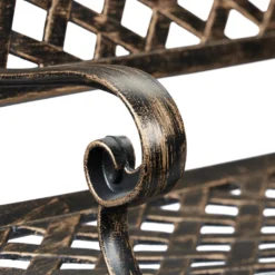 Relaxdays Gartenbank Metall In Schwarz-Bronze -Deutschland Garten Zier Verkaufs-Shop fb3235f081652ab44c89f71d2b5eabfa