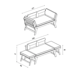 Perfecthomeshop Massives Gartenbankset Aus Holz 2 Stück - Leicht Verstellbare Gartenlounge Mit Kissen Und Polsterung - Ideal Als Gartensofa Oder Gartenliege Für Die Terasse Oder Balkon -Deutschland Garten Zier Verkaufs-Shop fb4a85f967e883c5436df7de78dc05cf