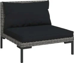 VidaXL 5-tlg. Garten-Lounge-Set Mit Kissen Poly Rattan Dunkelgrau -Deutschland Garten Zier Verkaufs-Shop fb7b4f585895cea72ad8dd331f9c5a3c