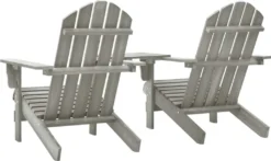 VidaXL Garten-Adirondack-Stühle Mit Teetisch Massivholz Tanne Grau -Deutschland Garten Zier Verkaufs-Shop fb9e0dfa13b90d88f4ddf8668a9847bf