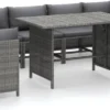 VidaXL 10-tlg. Garten-Lounge-Set Mit Kissen Poly Rattan Grau