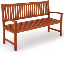 Gartenbank Maxima Witterungsbeständig FSC®-zertifiziertes Eukalyptusholz Holzbank Sitzbank Parkbank Bank 3-Sitzer