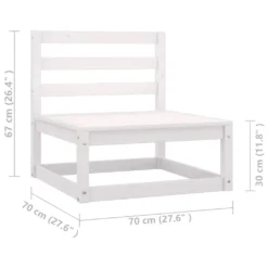 VidaXL 2-tlg. Garten-Lounge-Set Mit Kissen Weiß Kiefer Massivholz -Deutschland Garten Zier Verkaufs-Shop fc7d152b7493ed28b8f08403a300aaf9