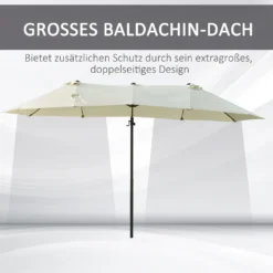 Outsunny Sonnenschirm Ampelschirm Doppelschirm Mit Kurbel Verstellbarer Gartenschirm Sonnenschutz Metall Cremeweiß 440 X 270 X 250 Cm -Deutschland Garten Zier Verkaufs-Shop fcddc066a1d52e875ff0b46c7d89c234