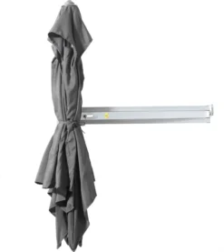 ACAZA Sonnenschirm 250 Cm Rund Mit Wand Halterung Ohne Schirmständer Für Balkon Oder Terrasse, Marktschirm Gartenschirm Terrassenschirm, Knickbar Mit Windauslass, Grau -Deutschland Garten Zier Verkaufs-Shop fcf30f61f6799df837b0e56b45a9862d