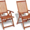 VidaXL Gartenstühle 2 Stk. Klappbar Akazie Massivholz Braun