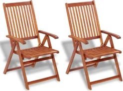 VidaXL Gartenstühle 2 Stk. Klappbar Akazie Massivholz Braun