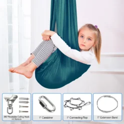 Kinderschaukel Hängematte, Indoor Therapieschaukel, Kuschelhängematte Für Kinder Mit ADHS, Asperger, Sensorische Integrationstherapie Double Layer Pod Schaukelstuhl -Deutschland Garten Zier Verkaufs-Shop fdbfd4537a5bcf8365b6fbe3a883768a