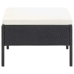 VIDAXL 3-tlg. Garten-Lounge-Set Mit Auflagen Poly Rattan Schwarz -Deutschland Garten Zier Verkaufs-Shop fe3277c4011575aa676774aba99b3e2f