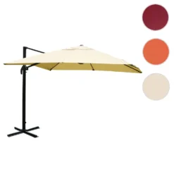 Gastronomie-Ampelschirm MCW-A96, 3x4m (Ø5m) Polyester Alu/Stahl 26kg Creme Ohne Ständer, Drehbar -Deutschland Garten Zier Verkaufs-Shop fe52c4479488c954f5b6720043169140