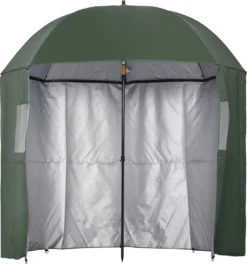 Outsunny Sonnenschirm Strand 2,2 M Angelschirm Mit Seitenwand Strandschirm Schirmzelt Angelzelt Sonnenschutz Polyester Grün