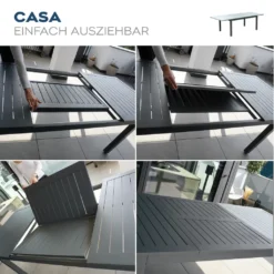 HOME DELUXE - Gartentisch CASA - Schnell Ausziehbar 160 - 240 Cm, Aus Robustem Aluminium | Sitzgruppe, Gartensitzgruppe, Gartenmöbel, Ausziehtisch, Terrassentisch, Balkontisch -Deutschland Garten Zier Verkaufs-Shop fe7fc7b83ee77297b28bd997f28a1fae