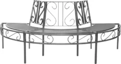 Greemotion Baumbank Toulouse 195x100x83cm Streckmetall Eisengrau